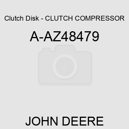 Clutch Disk - CLUTCH, COMPRESSOR A-AZ48479