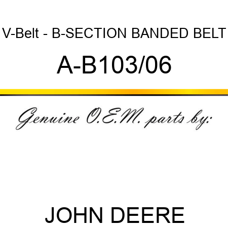 V-Belt - B-SECTION BANDED BELT A-B103/06