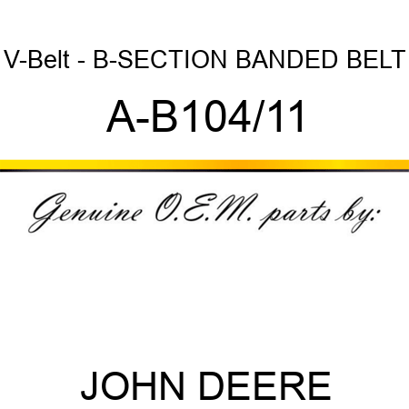 V-Belt - B-SECTION BANDED BELT A-B104/11