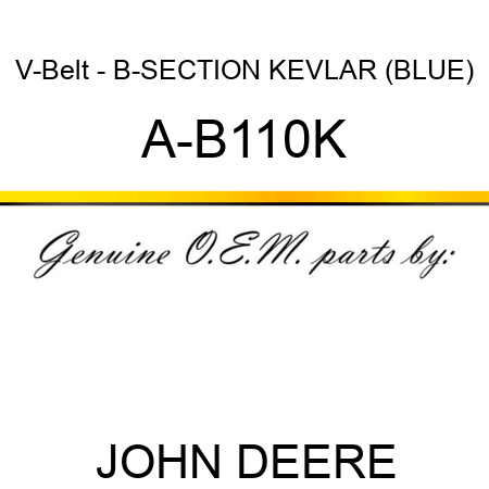 V-Belt - B-SECTION KEVLAR (BLUE) A-B110K