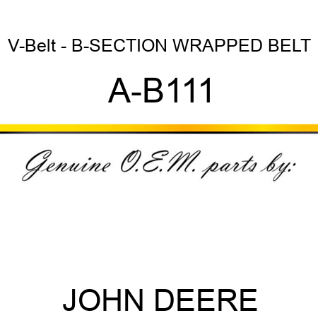 V-Belt - B-SECTION WRAPPED BELT A-B111