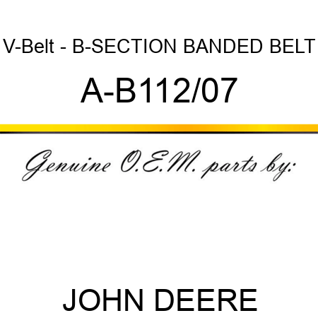 V-Belt - B-SECTION BANDED BELT A-B112/07