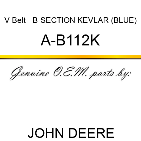 V-Belt - B-SECTION KEVLAR (BLUE) A-B112K