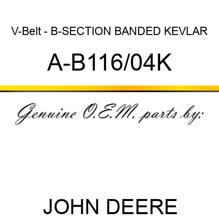 V-Belt - B-SECTION BANDED KEVLAR A-B116/04K