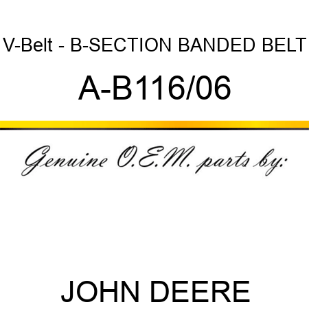 V-Belt - B-SECTION BANDED BELT A-B116/06