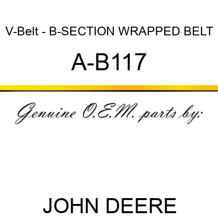 V-Belt - B-SECTION WRAPPED BELT A-B117