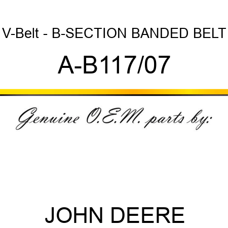 V-Belt - B-SECTION BANDED BELT A-B117/07