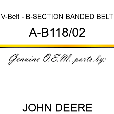 V-Belt - B-SECTION BANDED BELT A-B118/02