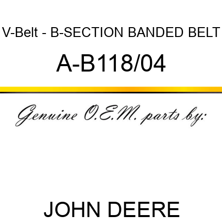 V-Belt - B-SECTION BANDED BELT A-B118/04