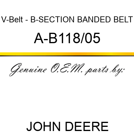 V-Belt - B-SECTION BANDED BELT A-B118/05