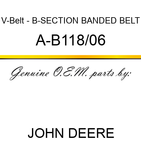 V-Belt - B-SECTION BANDED BELT A-B118/06
