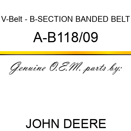 V-Belt - B-SECTION BANDED BELT A-B118/09