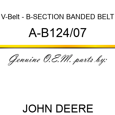 V-Belt - B-SECTION BANDED BELT A-B124/07