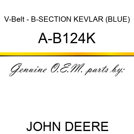V-Belt - B-SECTION KEVLAR (BLUE) A-B124K