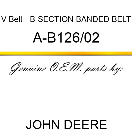V-Belt - B-SECTION BANDED BELT A-B126/02