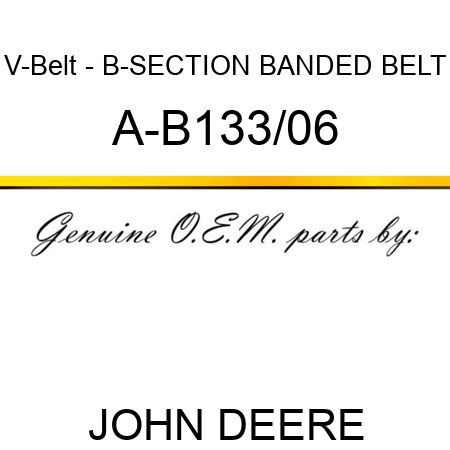 V-Belt - B-SECTION BANDED BELT A-B133/06