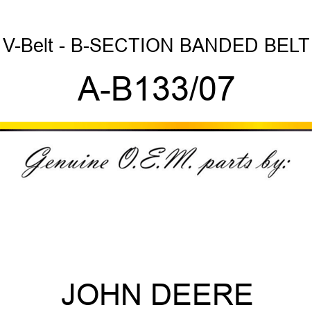 V-Belt - B-SECTION BANDED BELT A-B133/07