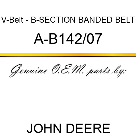 V-Belt - B-SECTION BANDED BELT A-B142/07