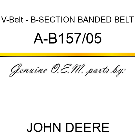 V-Belt - B-SECTION BANDED BELT A-B157/05