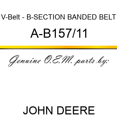 V-Belt - B-SECTION BANDED BELT A-B157/11