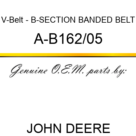 V-Belt - B-SECTION BANDED BELT A-B162/05