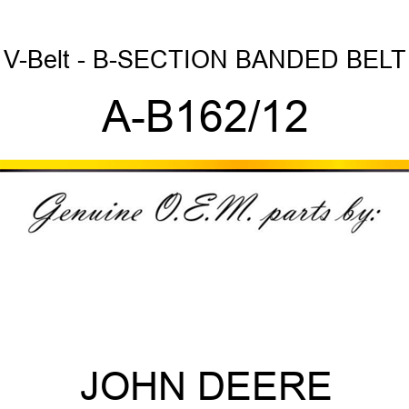 V-Belt - B-SECTION BANDED BELT A-B162/12