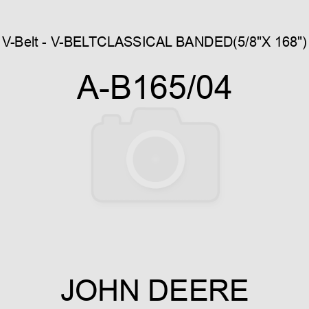 V-Belt - V-BELT,CLASSICAL BANDED(5/8