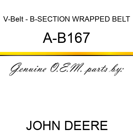 V-Belt - B-SECTION WRAPPED BELT A-B167