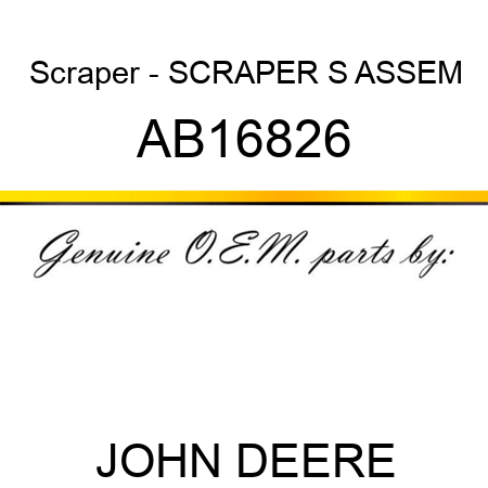 Scraper - SCRAPER, S ASSEM AB16826