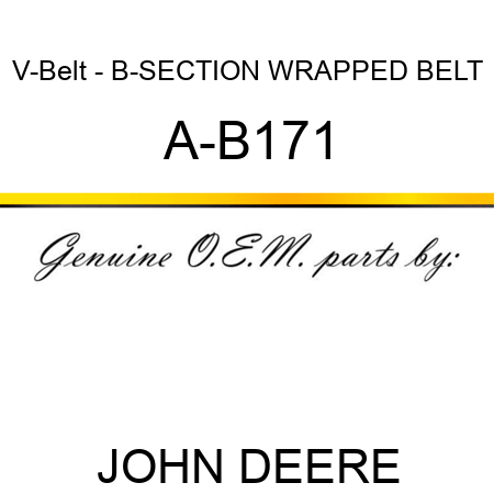 V-Belt - B-SECTION WRAPPED BELT A-B171