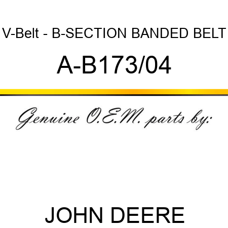 V-Belt - B-SECTION BANDED BELT A-B173/04