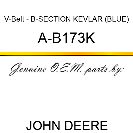 V-Belt - B-SECTION KEVLAR (BLUE) A-B173K