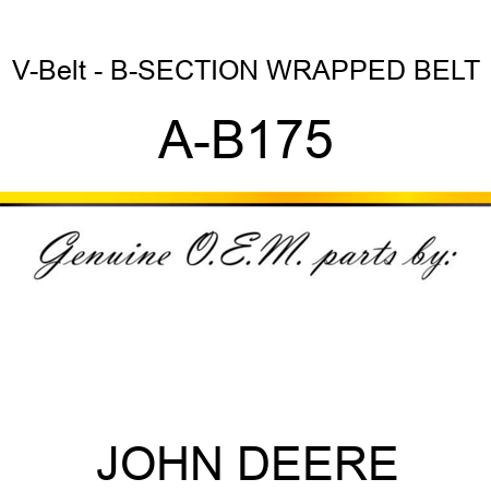 V-Belt - B-SECTION WRAPPED BELT A-B175