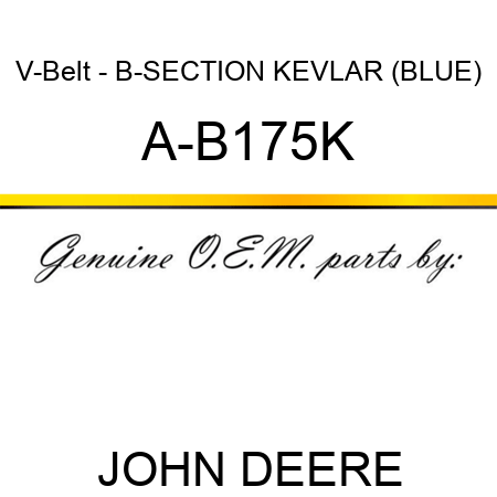 V-Belt - B-SECTION KEVLAR (BLUE) A-B175K