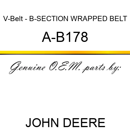 V-Belt - B-SECTION WRAPPED BELT A-B178