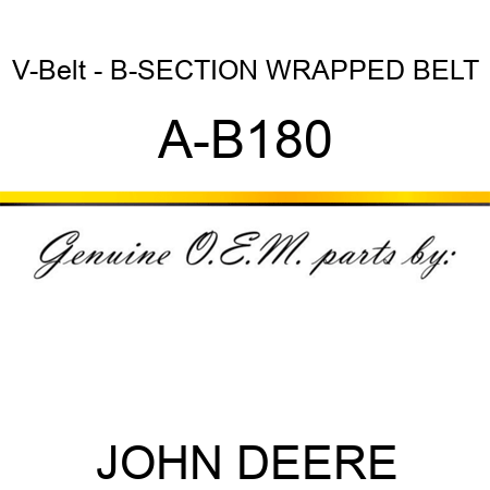 V-Belt - B-SECTION WRAPPED BELT A-B180
