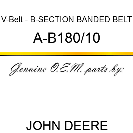 V-Belt - B-SECTION BANDED BELT A-B180/10