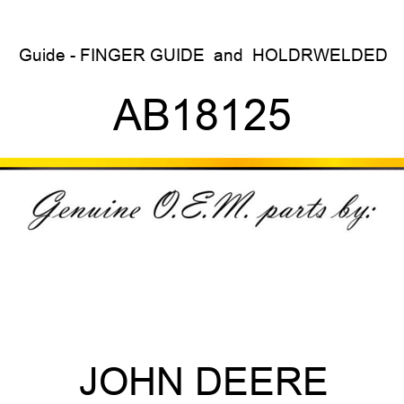 Guide - FINGER GUIDE & HOLDRWELDED AB18125