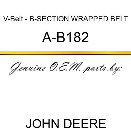 V-Belt - B-SECTION WRAPPED BELT A-B182