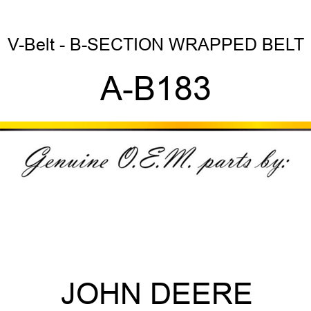 V-Belt - B-SECTION WRAPPED BELT A-B183