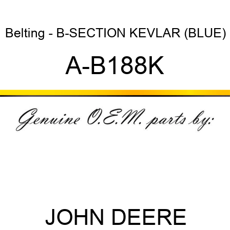 Belting - B-SECTION KEVLAR (BLUE) A-B188K