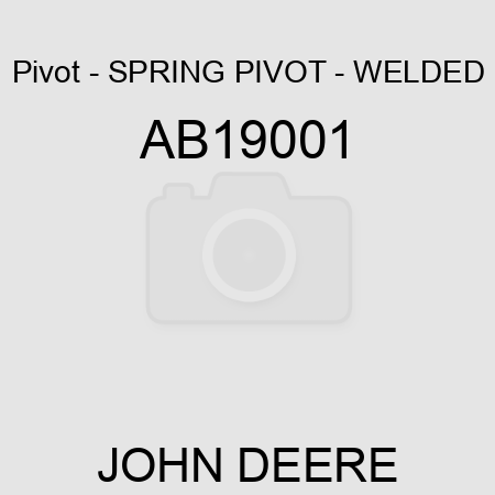 Pivot - SPRING PIVOT - WELDED AB19001