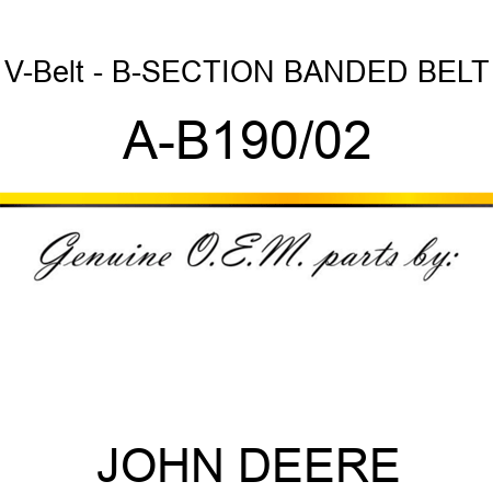 V-Belt - B-SECTION BANDED BELT A-B190/02