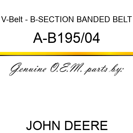 V-Belt - B-SECTION BANDED BELT A-B195/04