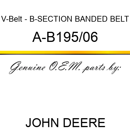 V-Belt - B-SECTION BANDED BELT A-B195/06
