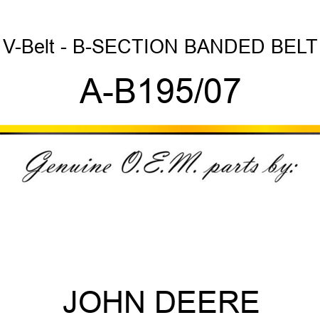 V-Belt - B-SECTION BANDED BELT A-B195/07