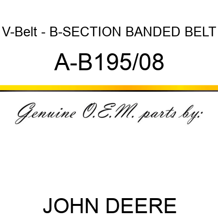 V-Belt - B-SECTION BANDED BELT A-B195/08