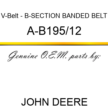 V-Belt - B-SECTION BANDED BELT A-B195/12
