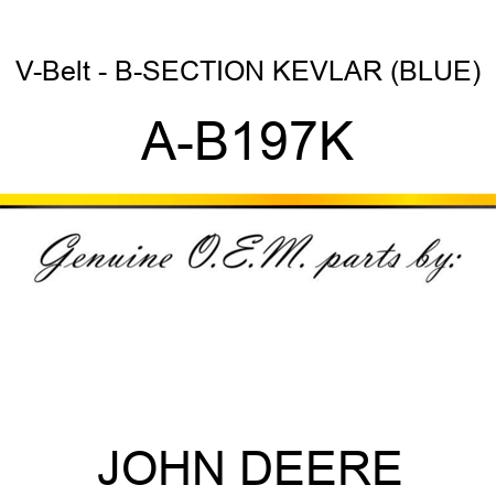 V-Belt - B-SECTION KEVLAR (BLUE) A-B197K
