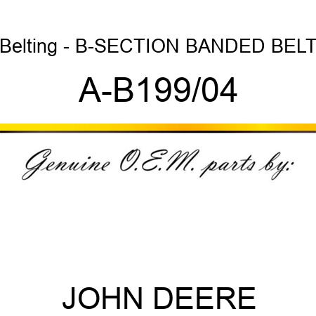 Belting - B-SECTION BANDED BELT A-B199/04